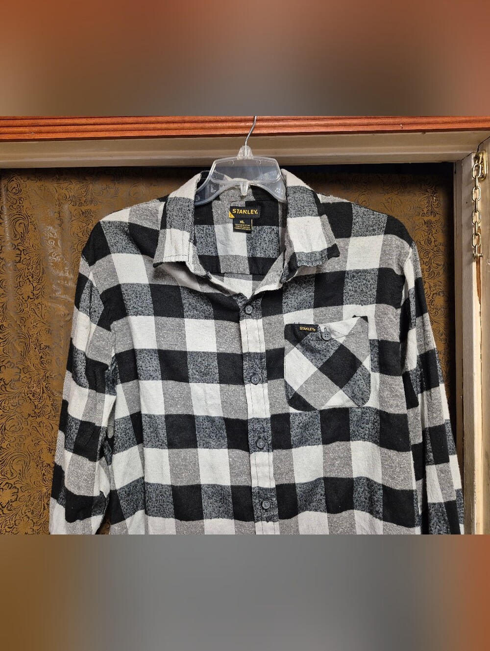 Stanley Black & White Buffalo Plaid Button-Up Shirt